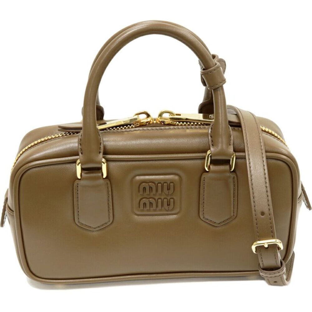 Miu Miu Leather Handbag Shoulder Bag Arcadi - Picture 1 of 5